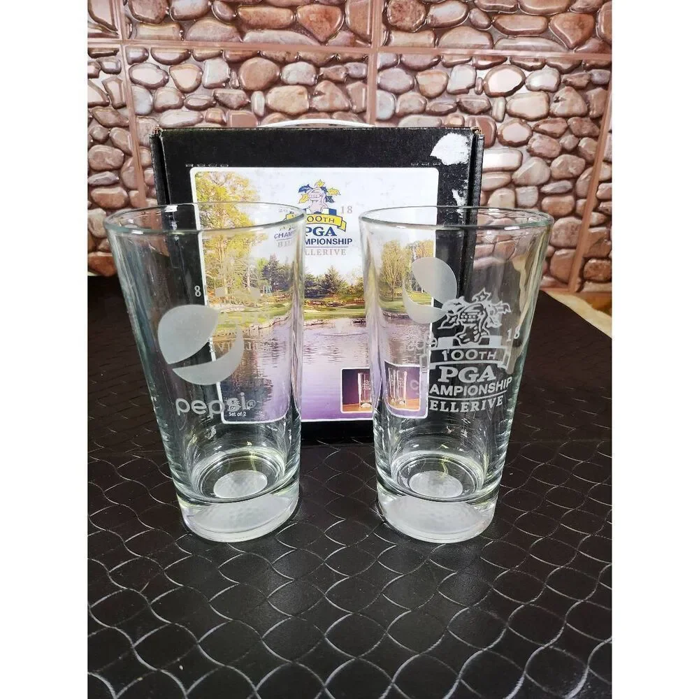 2018 100th PGA Championship Bellerive 160z Glasses-Rare